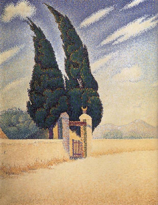 Paul Signac Two Cypress France oil painting art